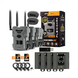 Spypoint - Flex Dark Cellular Trail Camera (2 Pack) w/ Steel Case and Accessories
