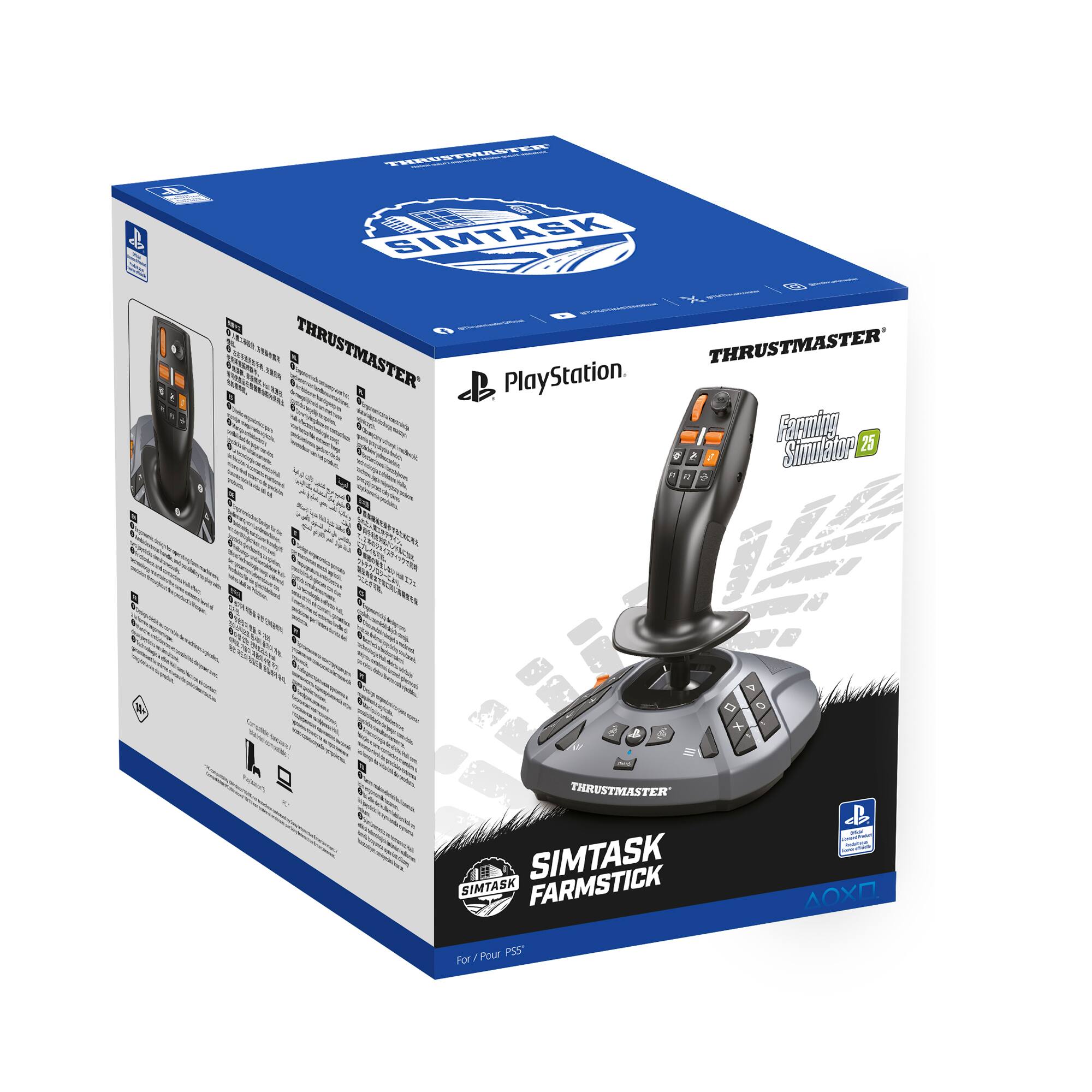 THRUSTMASTER  
SIMTASK  
ARMSTICK  

For PS5  

THRUSTMASTER  
PlayStation  

THRUSTMASTER  
Farming Simulator 25  

SIMTASK  
ARMSTICK  

For / Pour PS5