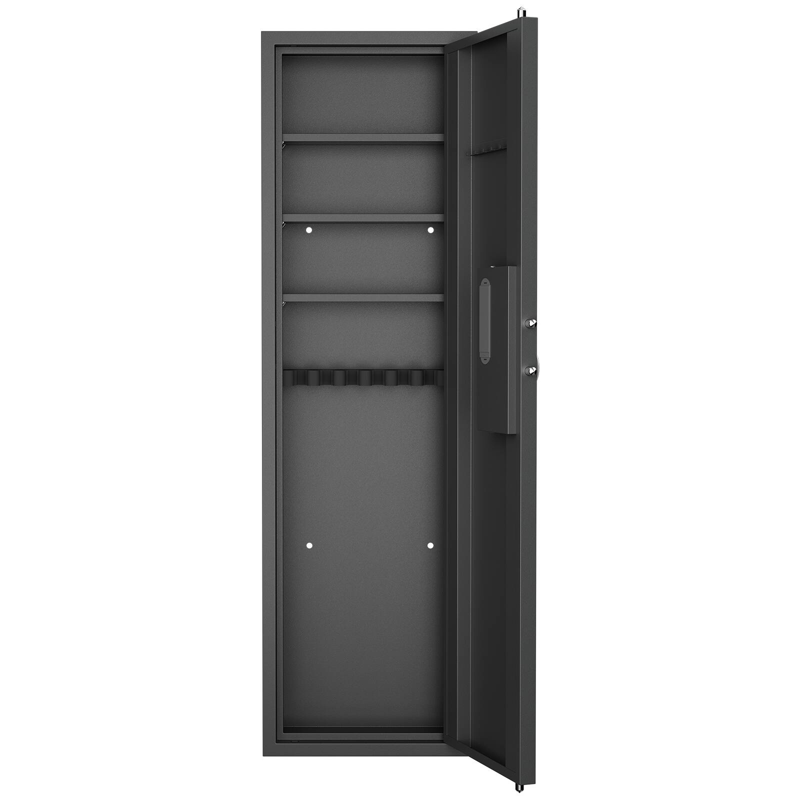 Alt View 7. Ecooso - 53" In-Wall Digital Safe Box, Password Touch Panel Office Safe with Adjustable Shelves for Firearms - Black.