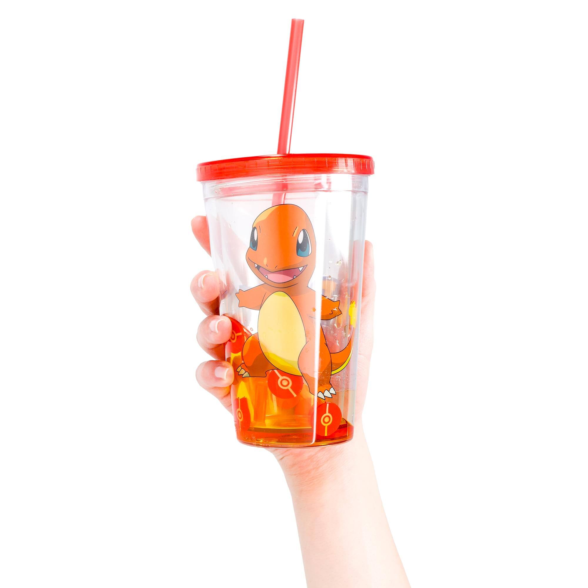 Alt View 3. Pokémon - Pokemon Charmander 18oz Carnival Cup w/ Floating Confetti Pokeballs - Orange.