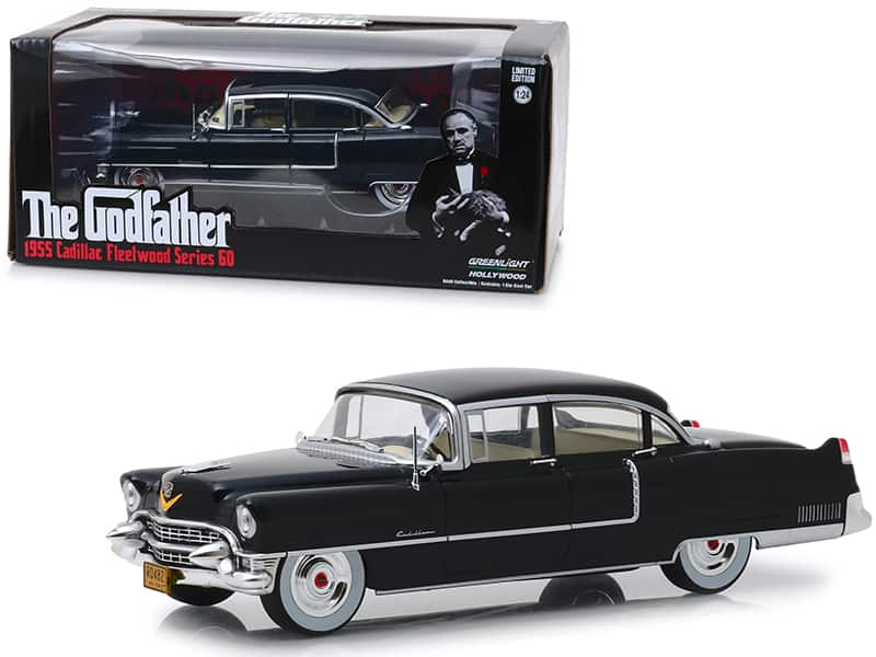 "1955 Cadillac Fleetwood Series 60 Black ""The Godfather"" (1972) Movie 1/24 Diecast Model Car by Greenlight" price history on PriceWatchPro