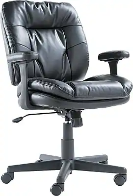 Front. OIF - OIF Bonded Leather Task Chair, Black (OIFST4819) - Black.