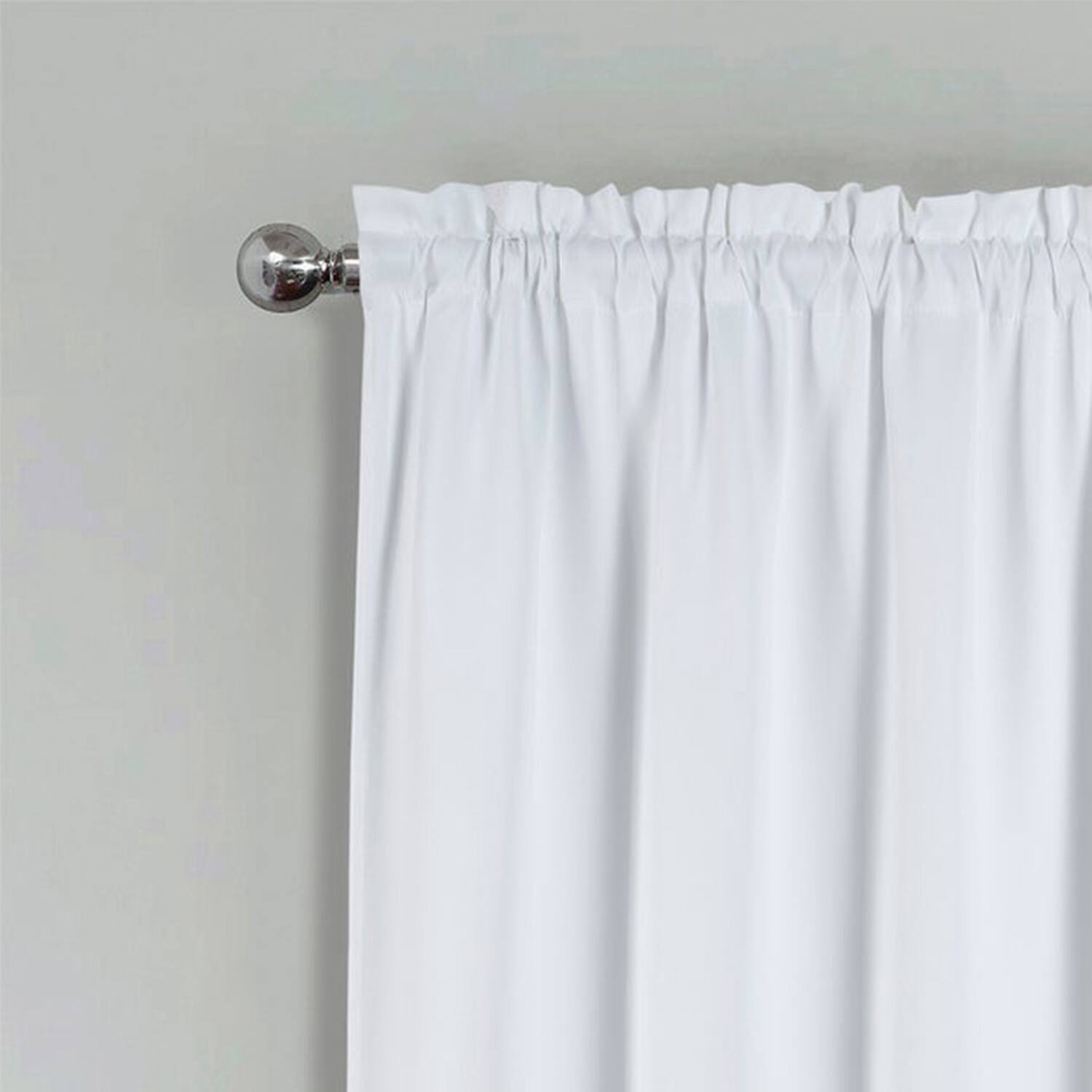 Left. RT Designers Collection - RT Designers Collection 100% Polyester Twilight Blackout Rod Pocket Curtain Panel 54" x 84" White - White.