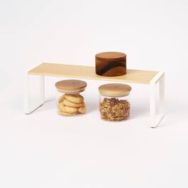 Yamazaki Home - Single-Tier Riser - Steel + Wood - White