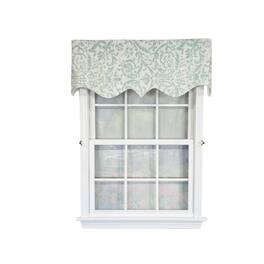 RLF Home - Flucky Regal 100% Cotton Rod Pocket Lined Window Valance 50" x 17" - Blue