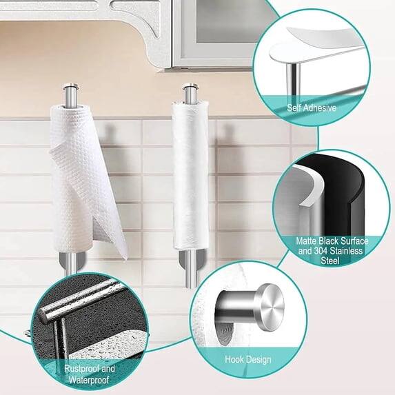 Large Format Paper Display Ocalpur Kitchen Paper Towel Holder Wall Mount Under Cabinet, Kitchen ...