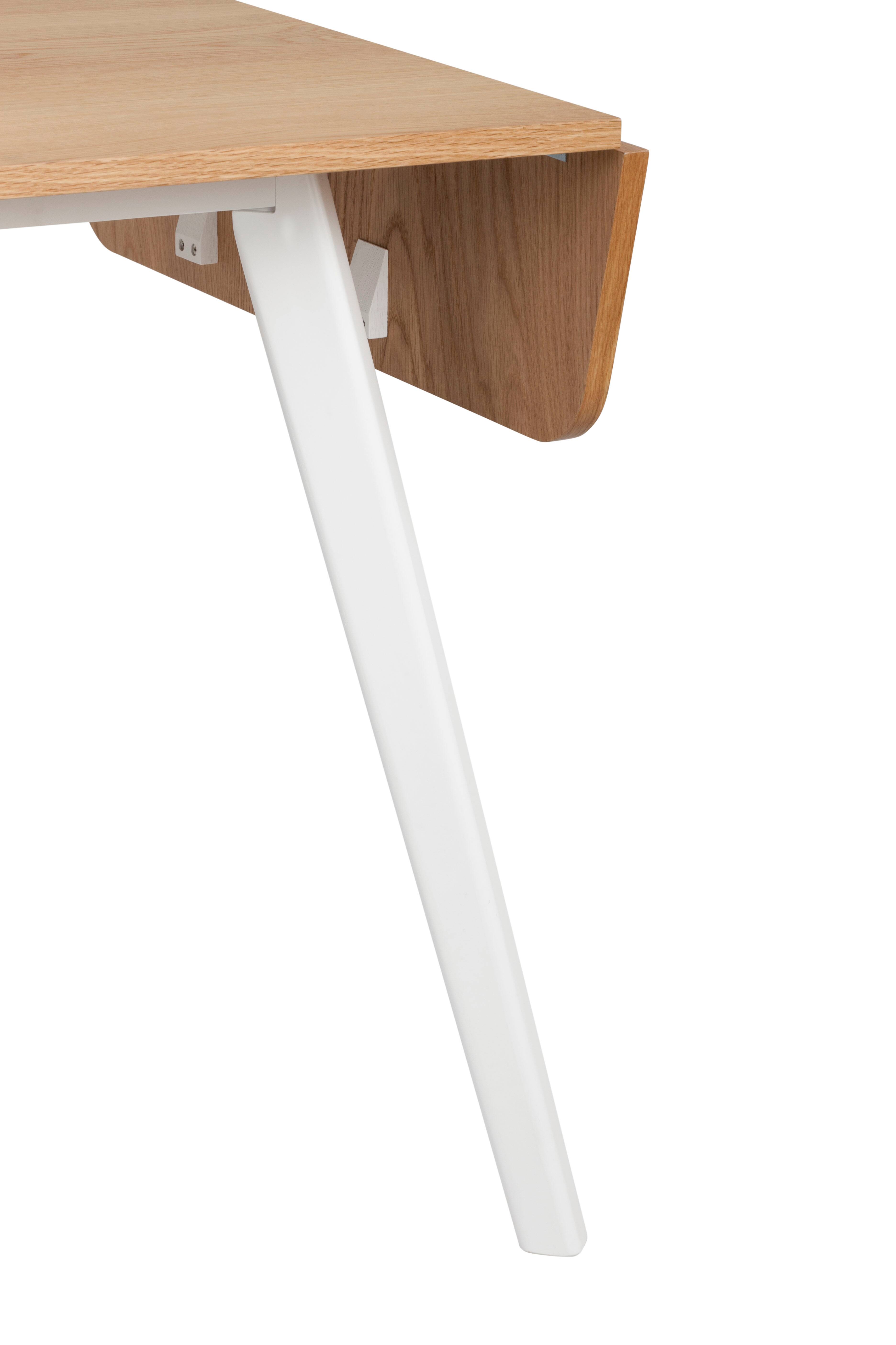 Alt View 2. Universal Expert - Universal Expert Abacus Extendable Dining Table, Oak and White - Oak and White.