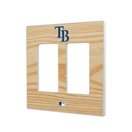 Keyscaper - Tampa Bay Rays Baseball Bat Design Double Rocker Light Switch Plate - Multicolor