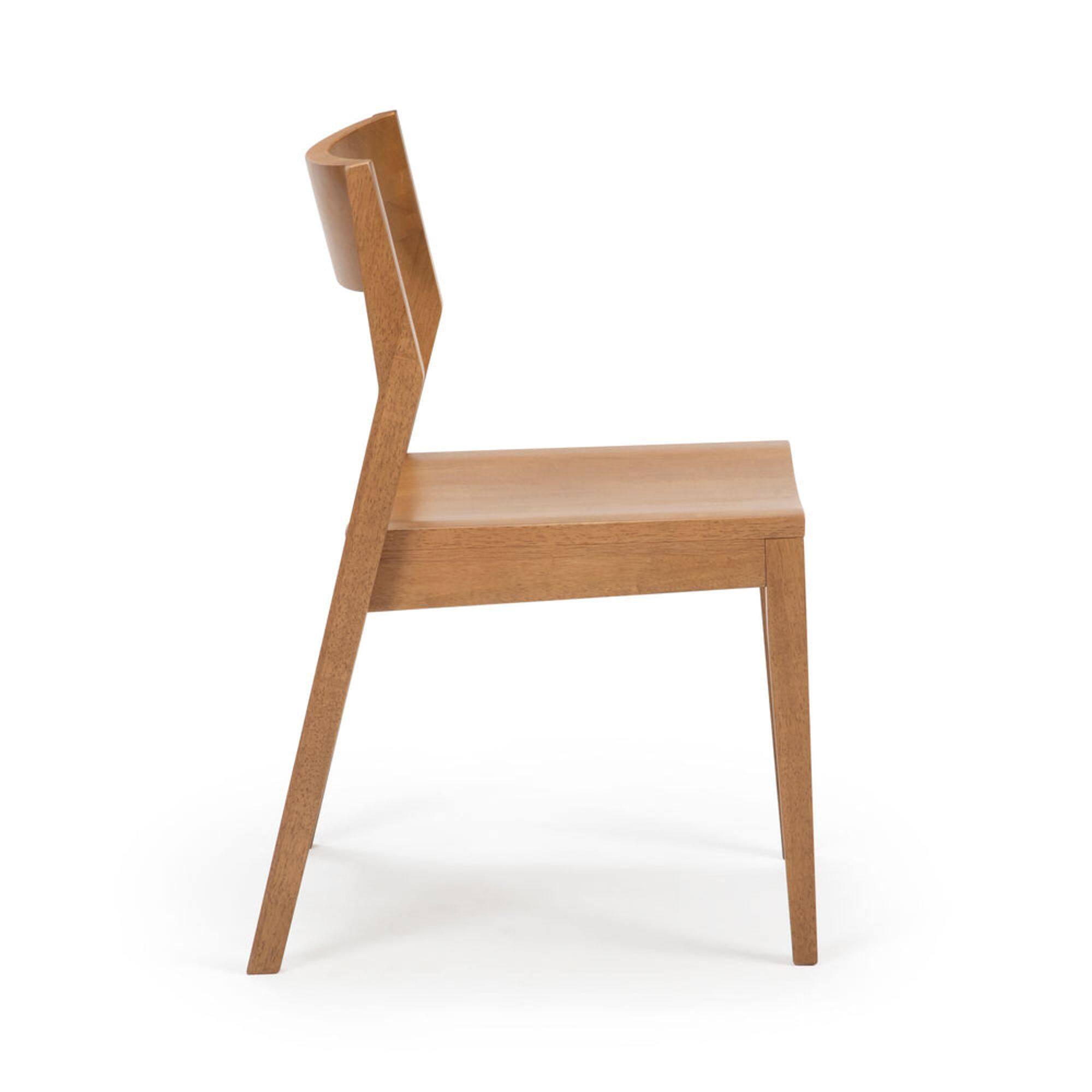 Alt View 5. Plank+Beam - Modern Dining Chair 4-Pack, Pecan - Pecan.