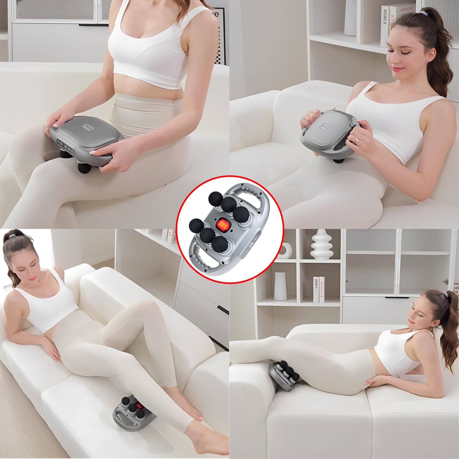 Alt View 2. The Best Inks - 6-Head Massage Professional Handheld with Adjustable 9 Modes & Intensities for Back/Legs/Waist/HIPS Full Body Relaxation - Default.