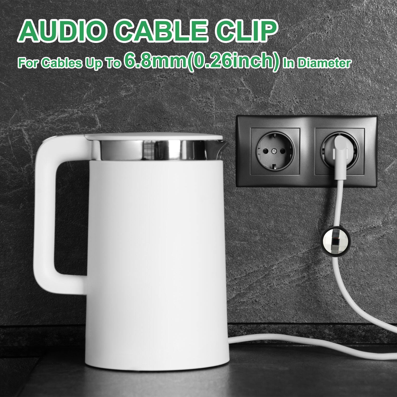 AUDIO CABLE CLIP  
For Cables Up To 6.8mm (0.26 inch) In Diameter