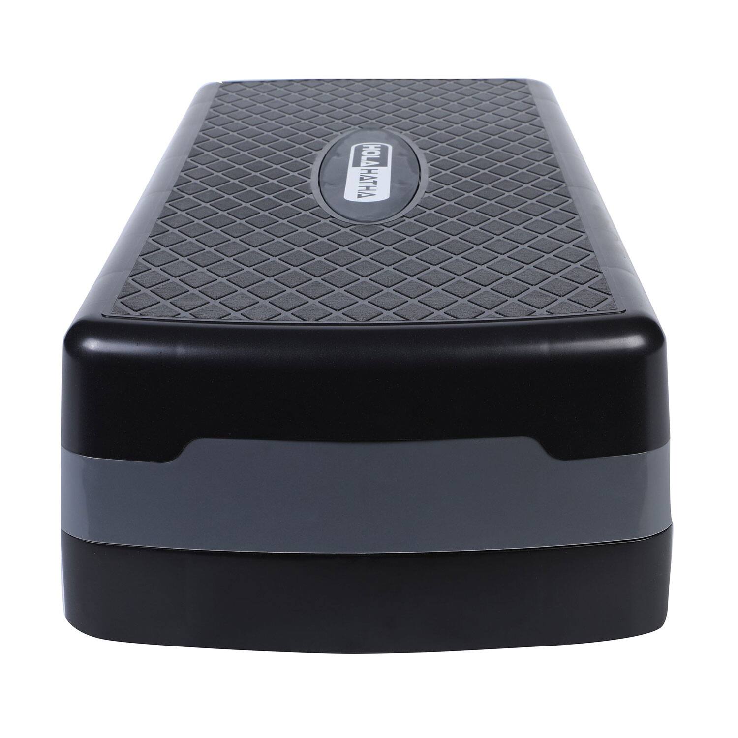 Alt View 4. HolaHatha - HolaHatha Aerobic Step Platform Exercise Fitness Equipment w/ Adjustable Height - Black.