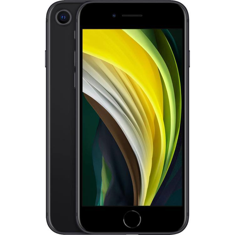 Angle. Apple - iPhone SE (2nd Gen) A2275 (Fully Unlocked) 64GB - Black.