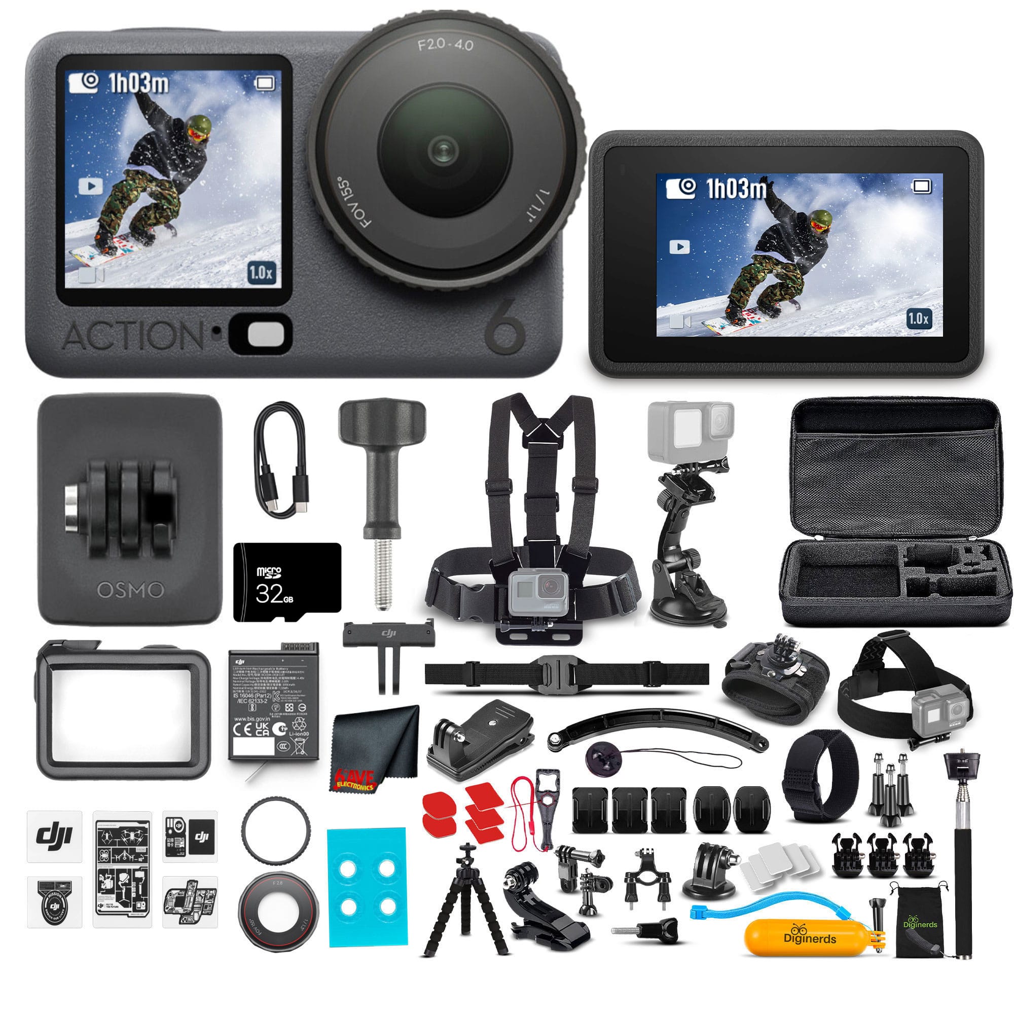 F2.0-4.0  
1h03m  
1.0x ACTION  
155° FOV  
1/1.1 6  
1h03m  
1.0x  
OSMO  
32 GB  

dji  
ON  

- ENGE 3 UK CE E CA CH  
HAVE QUECTODANS  
0  
418  
2  

06 Diginerds  
Diginerds