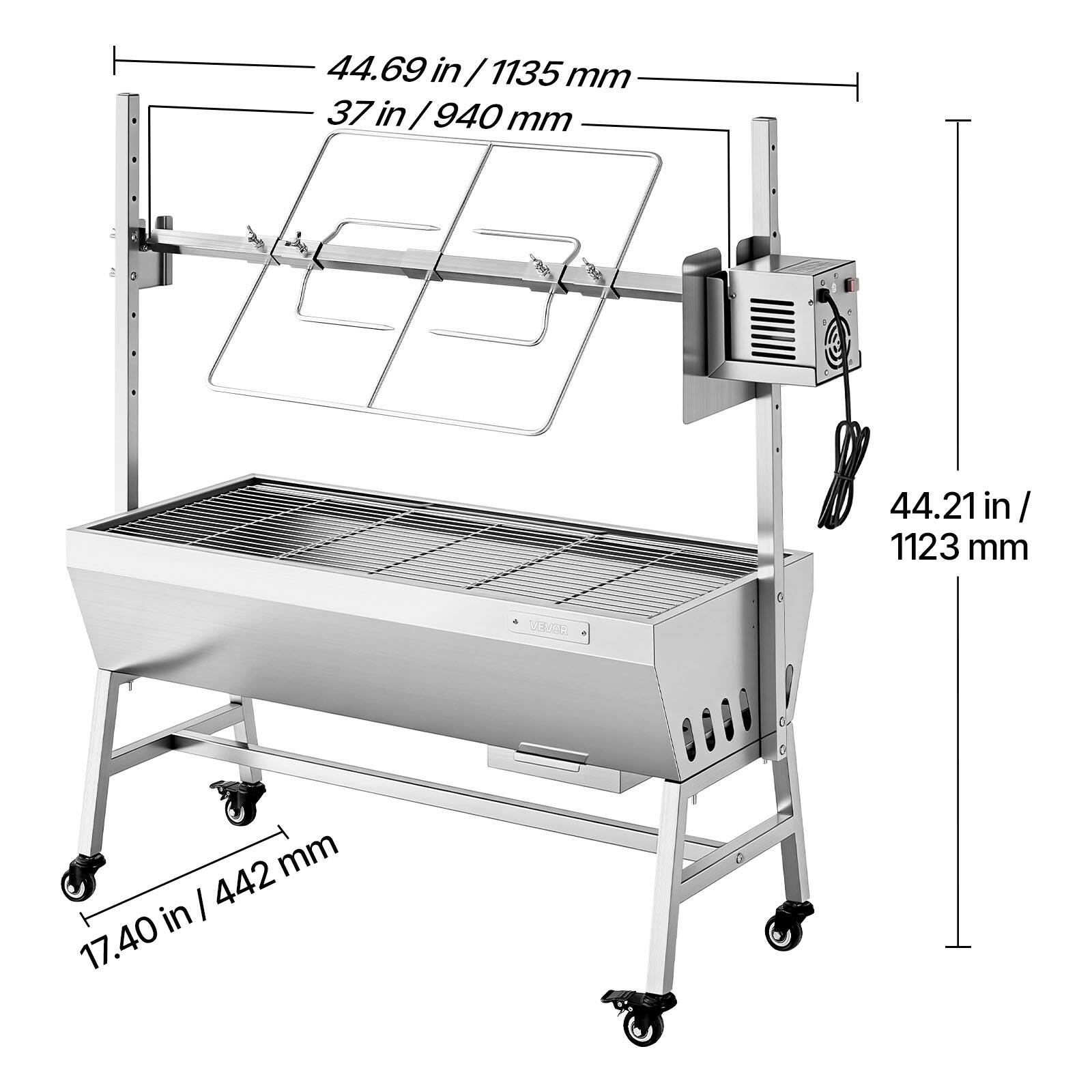 44.69 in / 1135 mm  
37 in / 940 mm  
44.21 in / 1123 mm  
17.40 in / 442 mm
