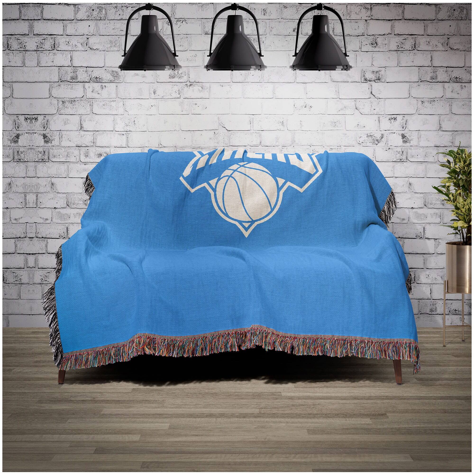 Alt View 1. Chad & Jake - New York Knicks Woven Blanket - Blue.