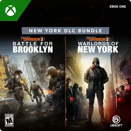 XBOX ONE NEW YORK DLC BUNDLE - BATTLE FOR BROOKLYN AND WARLORDS OF NEW YORK. THE DIVISION 2. MATURE 12+. MSLIETS - ATONEMENT. THE DIVISION 2. DIVISION 2 BATTLE FOR BROOKLYN. WARLORDS OF BROOKLYN. NEW YORK. GMA X POLICE. MATURE 12+. MSLIETS - ATONEMENT. UBISOFT. - M (Mature 17+)