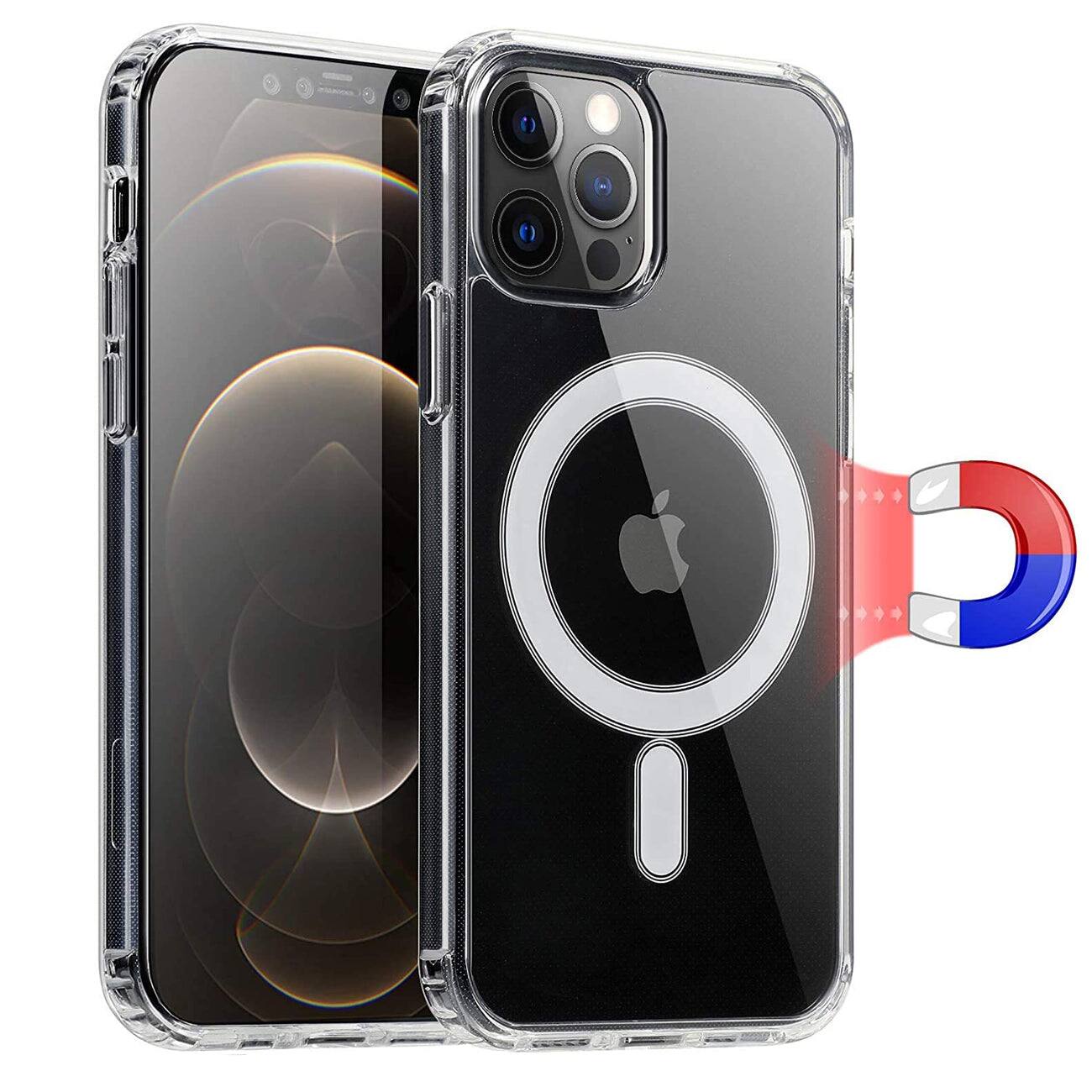 Reiko - Magnetic Wireless Charging Tpu Bumper Case For Iphone 12 / 12 Pro In - Clear