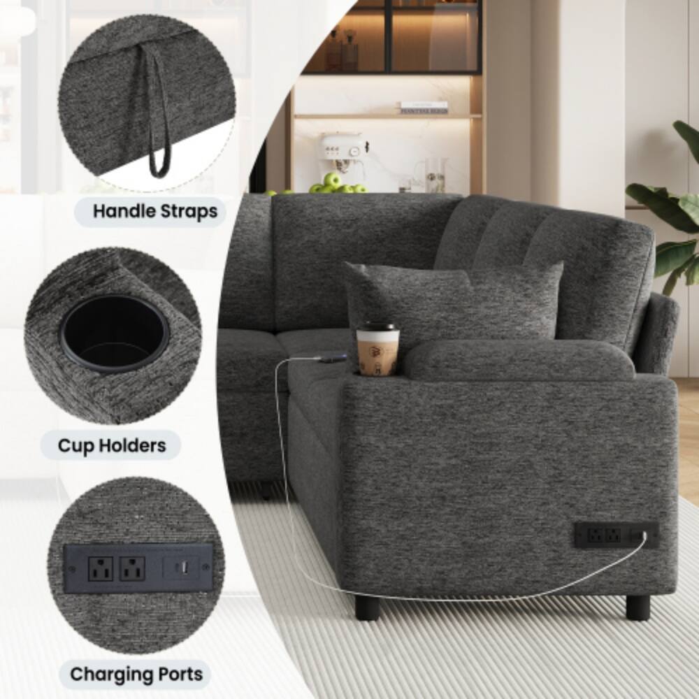 Handle Straps  
Cup Holders  
Charging Ports