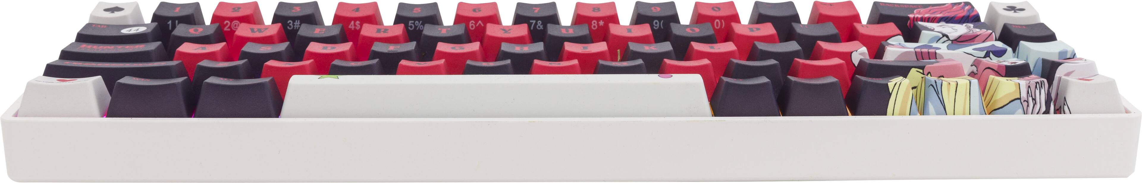 Left. Higround - Hunter x Hunter Basecamp 65+ 65% Wired Mechanical Pre-Lubed TTC Venus Linear Switch Gaming Keyboard w/ RGB Backlighting - Hisoka.