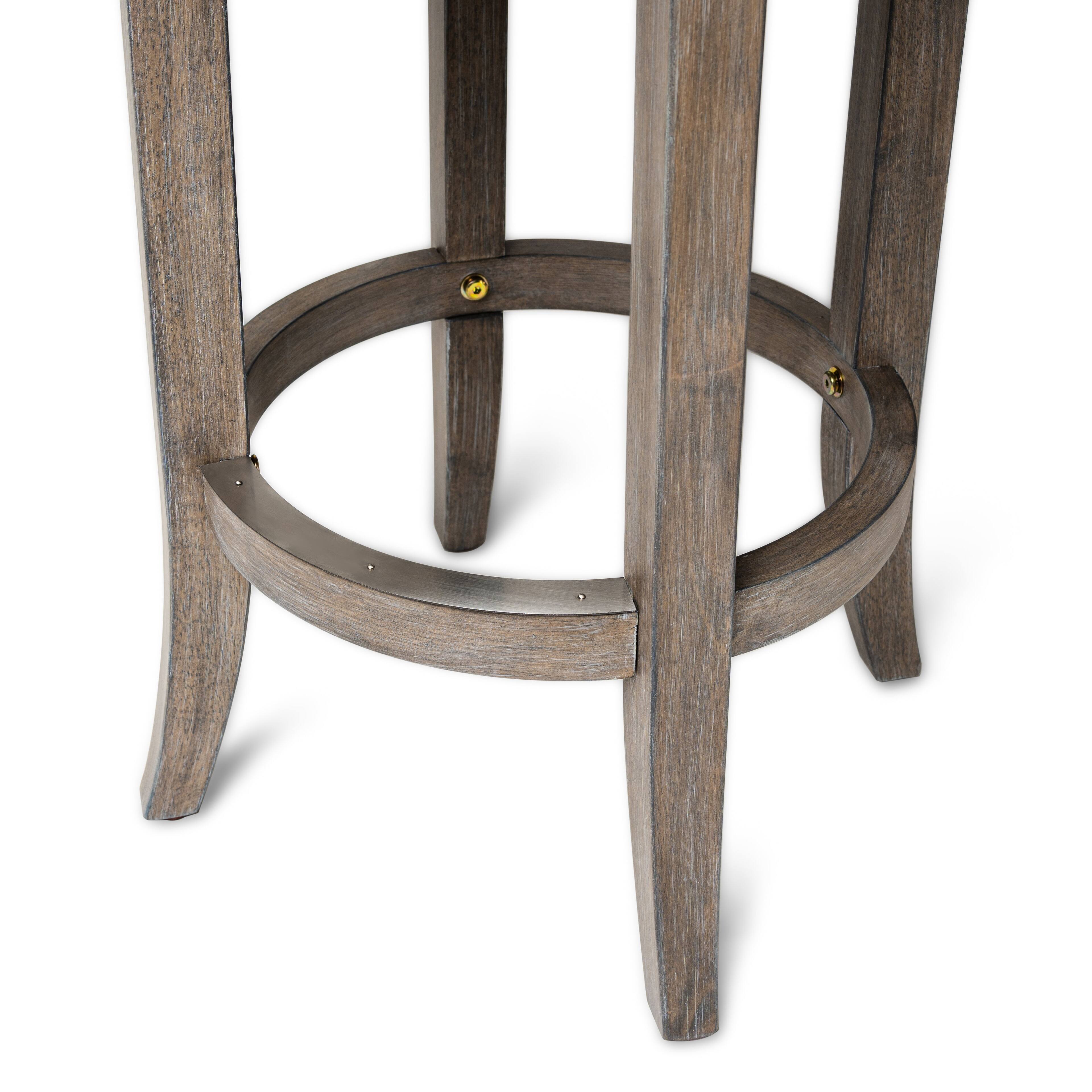 Alt View 7. Maven Lane - 26" Eva Counter Stool in Reclaimed Oak Finish with Fabric Upholstery - Reclaimed Oak.