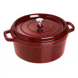 Staub - Cast Iron 7-qt Round Cocotte - Grenadine