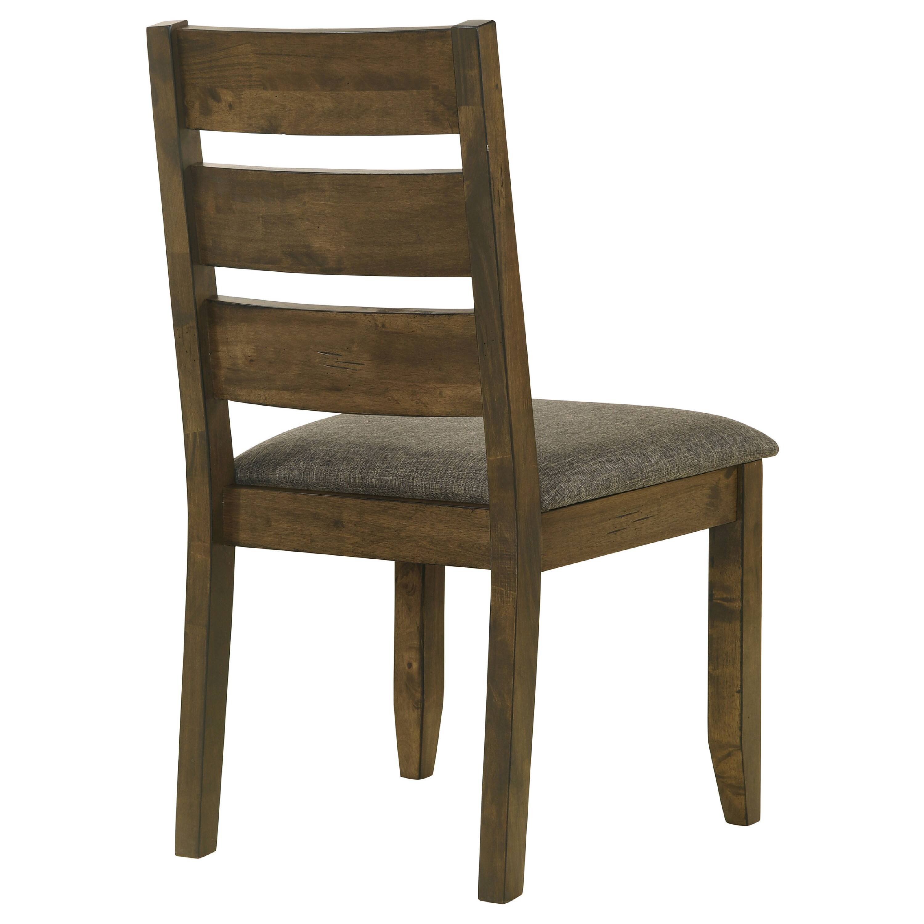 Alt View 5. Manhattan Lane - Wooden Ladder Back Dining Chairs, Knotty Nutmeg & Brown, Set of 2 - Knotty Nutmeg & Brown.