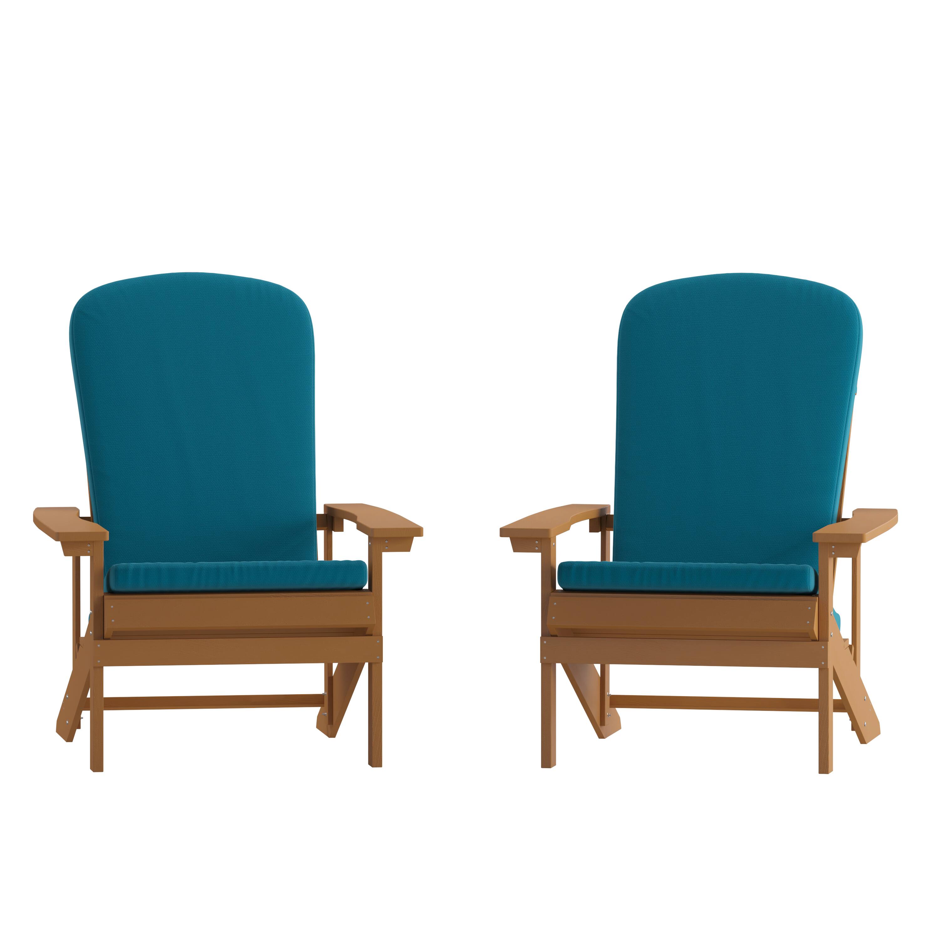 Teal Cushions/Teak Frame