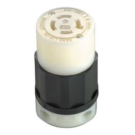 Leviton - Industrial Nylon Grounding Connector L15-20P 3 Pole 4 Wire - Black|White