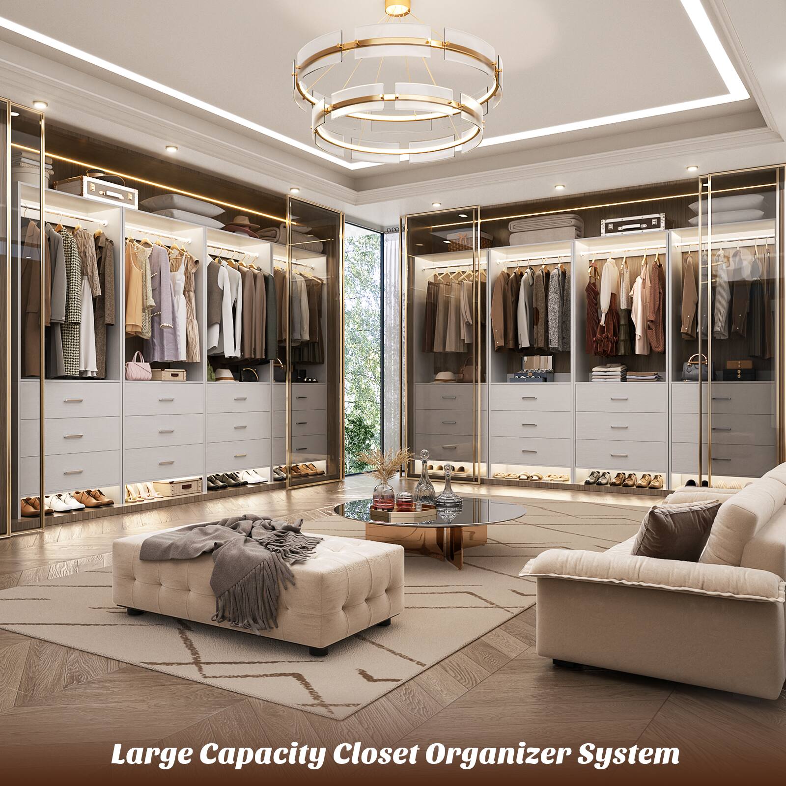 Large Capacity Closet Organizer System