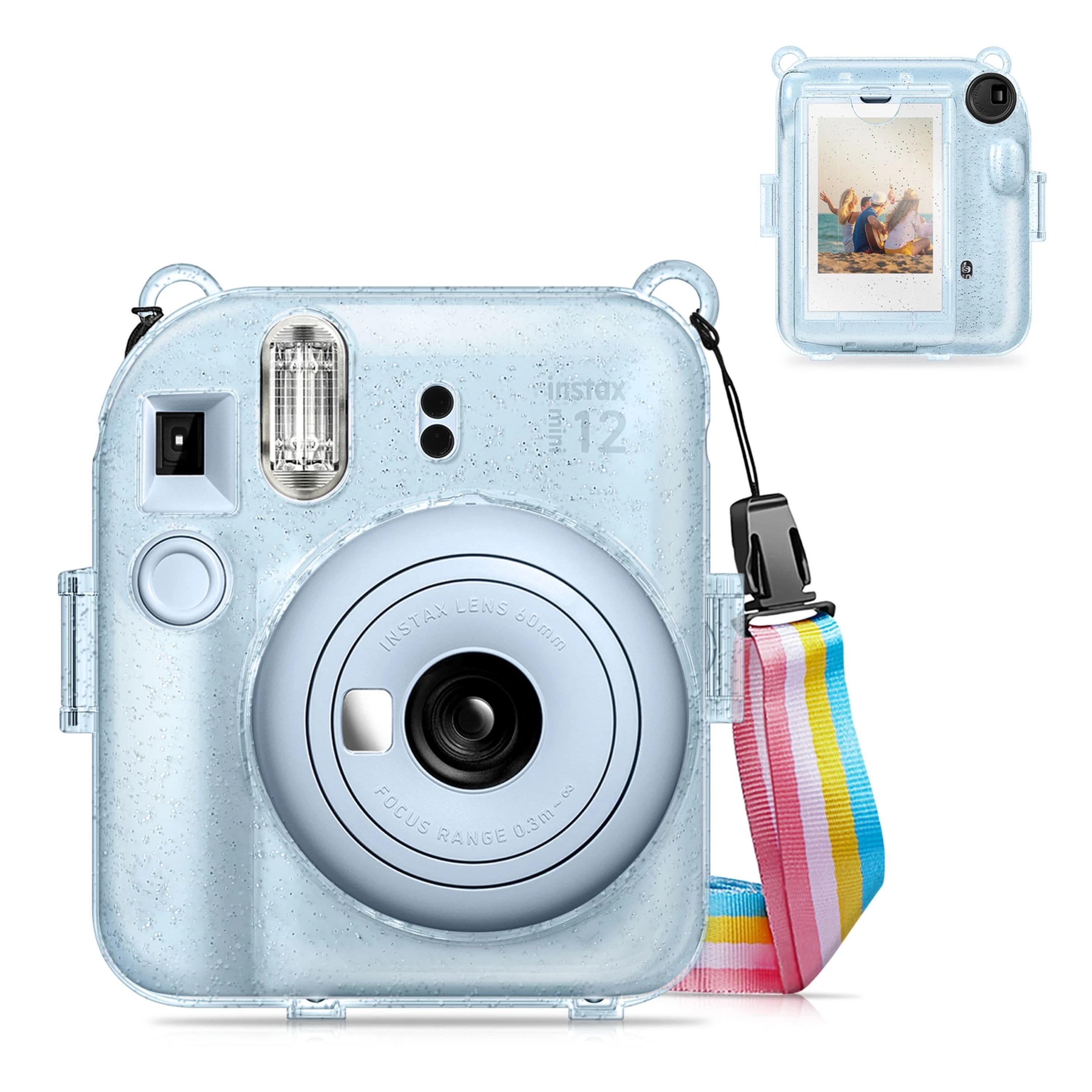 Kitcheniva - Hard Shell Cover Camera Clear Case For Fujifilm Instax Mini 12 Glittering Blue - Glittering Blue price history on PriceWatchPro