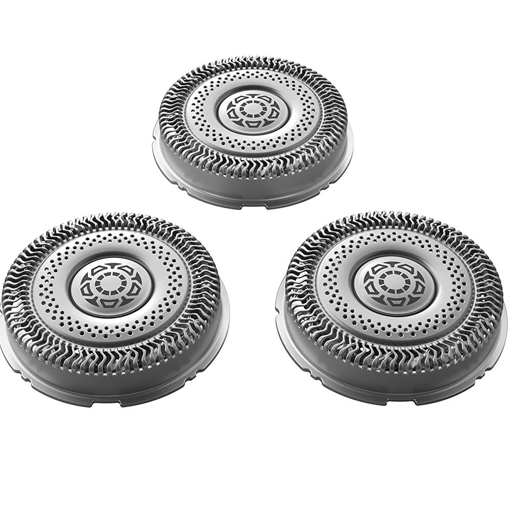 Angle. Philips Norelco - 3x Philips Norelco Shaving Replacement Heads for Shaver Series 9000, 3 Pack, SH91/52 (Replaces SH90/72) - Silver.
