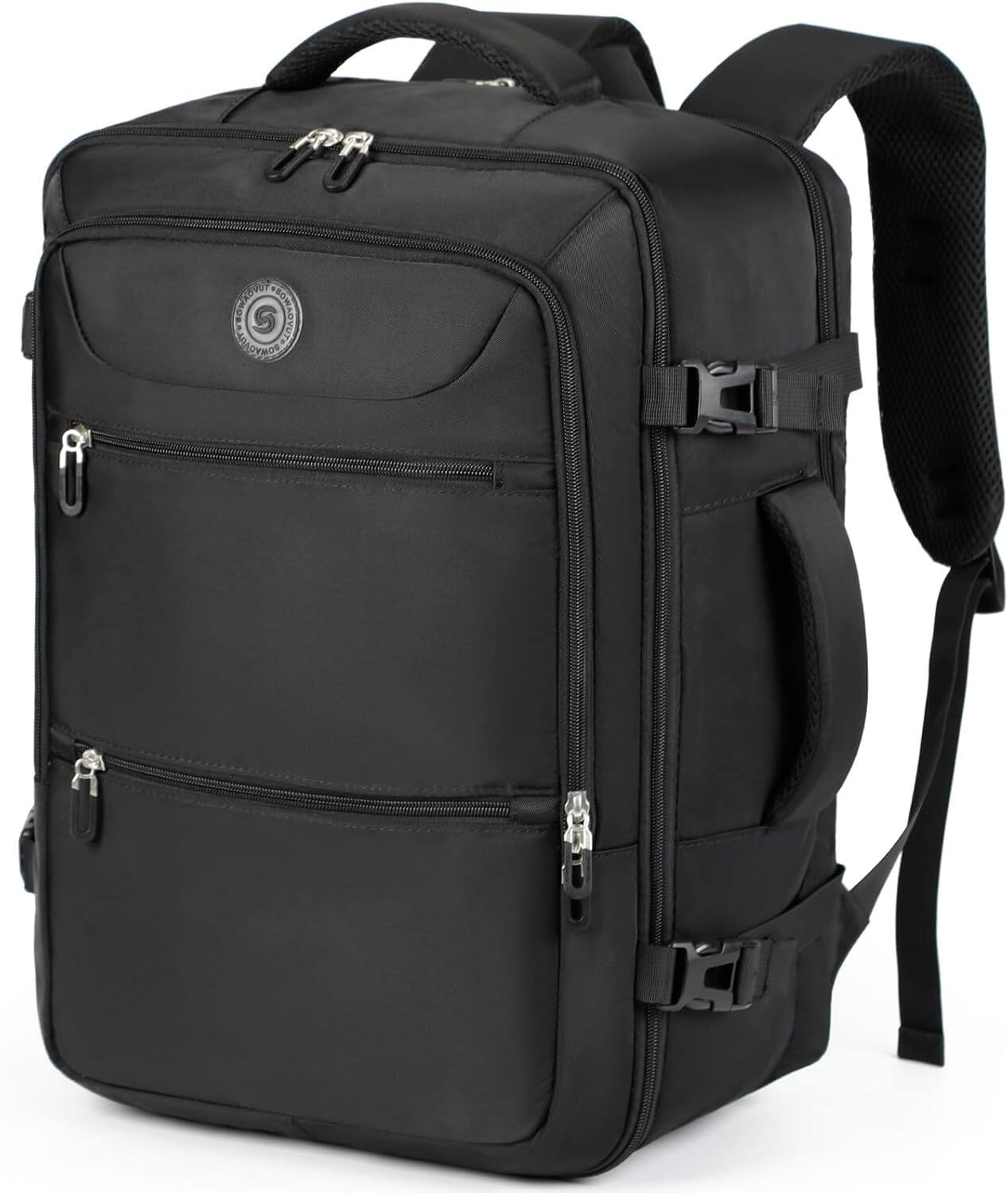 Vulpecula Spade - Travel Laptop Backpack, Extra Large High School College Backpacks, Flight Approved Daypack Business Bag - Black