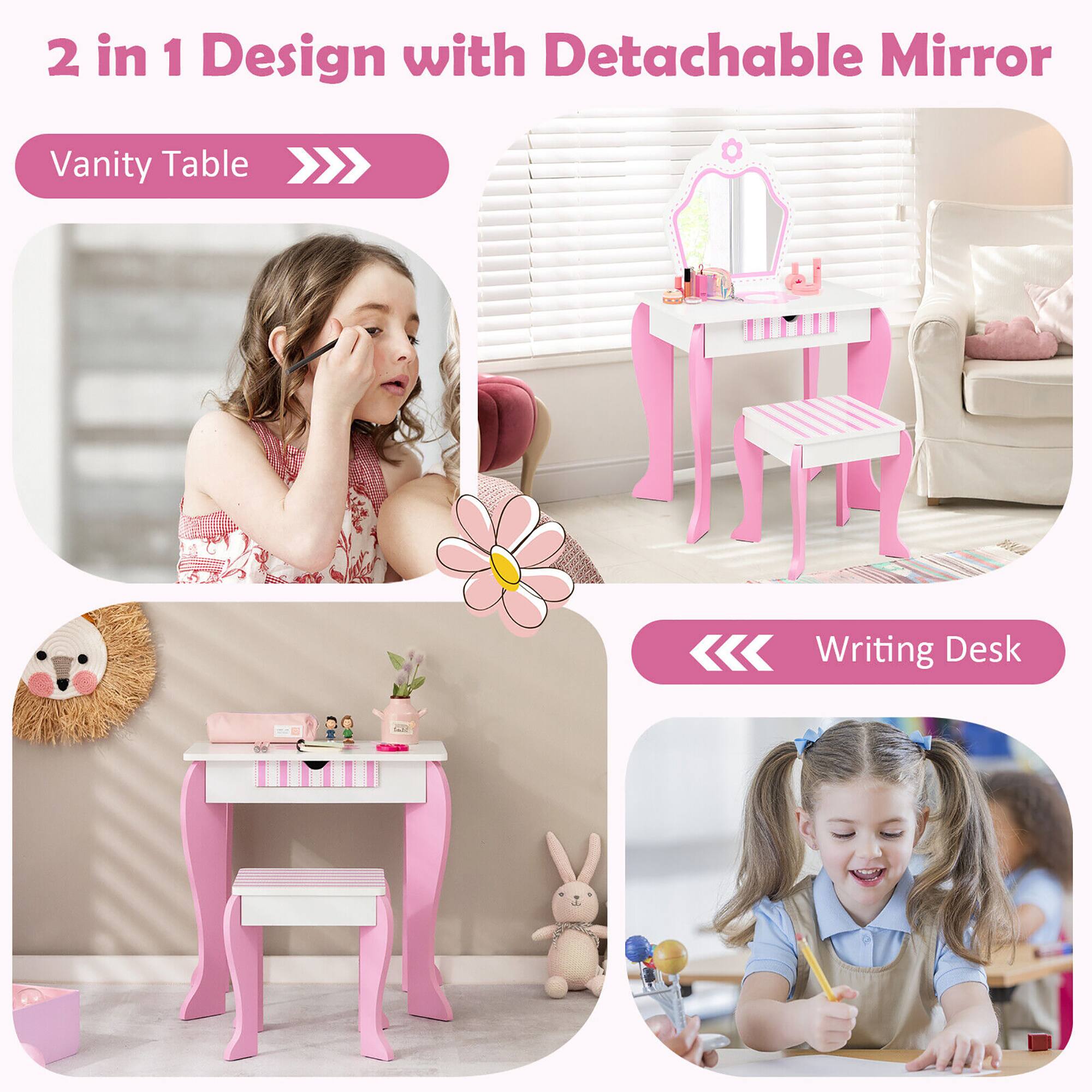 2 in 1 Design with Detachable Mirror

Vanity Table >>> Writing Desk

2 in 1 Design with Detachable Mirror

Vanity Table >>> Writing Desk