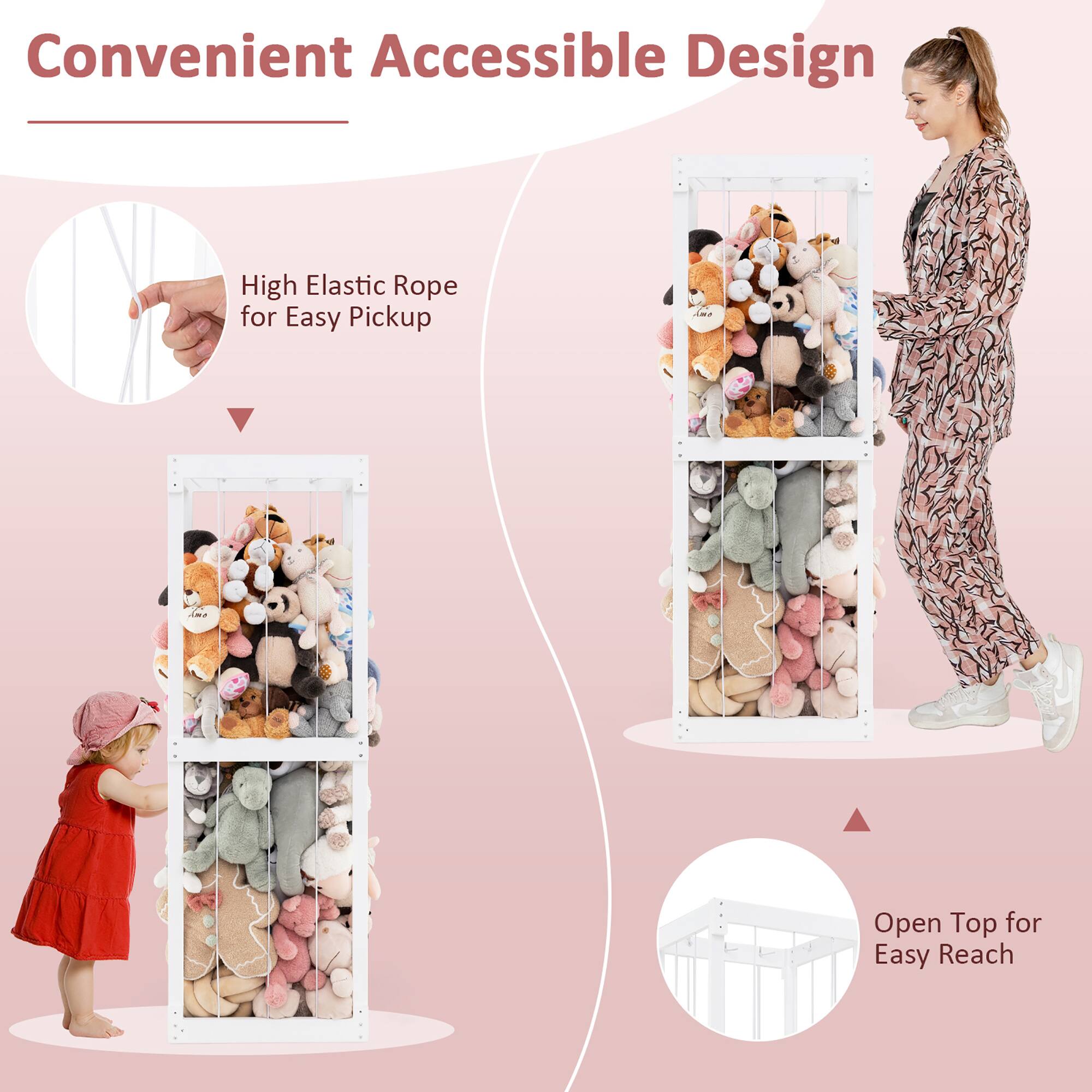 Convenient Accessible Design

- High Elastic Rope for Easy Pickup
- Open Top for Easy Reach