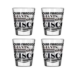 Logo Brands - San Francisco Giants 4-Pack 2oz. Shot Glass Set - Multicolor