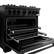 Alt View 14. ZLINE - 36 in. Wide 6 Burner Classic Dual Fuel Range with Convection Oven (CDRB-36) - Black Stainless Steel.