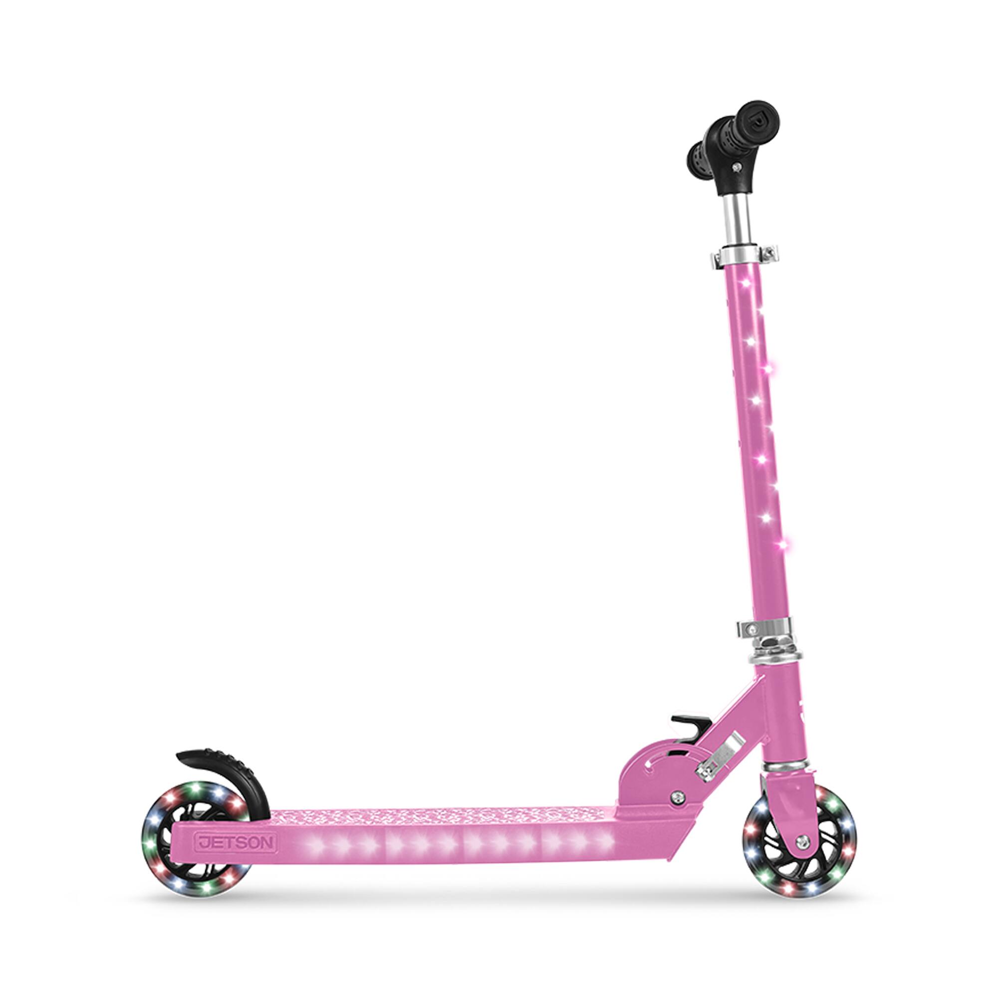 Alt View 2. Jetson - Jetson Jupiter Kick Scooter with LED Lights & Height Adjustable Handlebar, Pink - Pink.