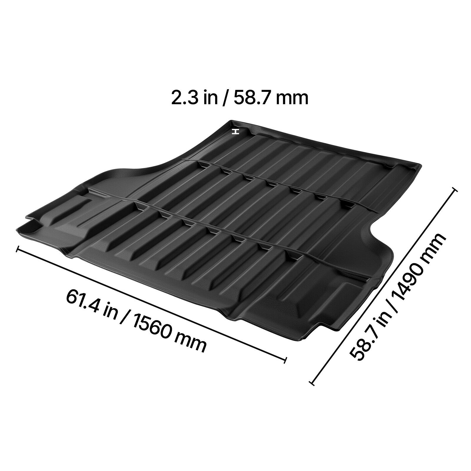 2.3 in / 58.7 mm  
61.4 in / 1560 mm  
58.7 in / 1490 mm