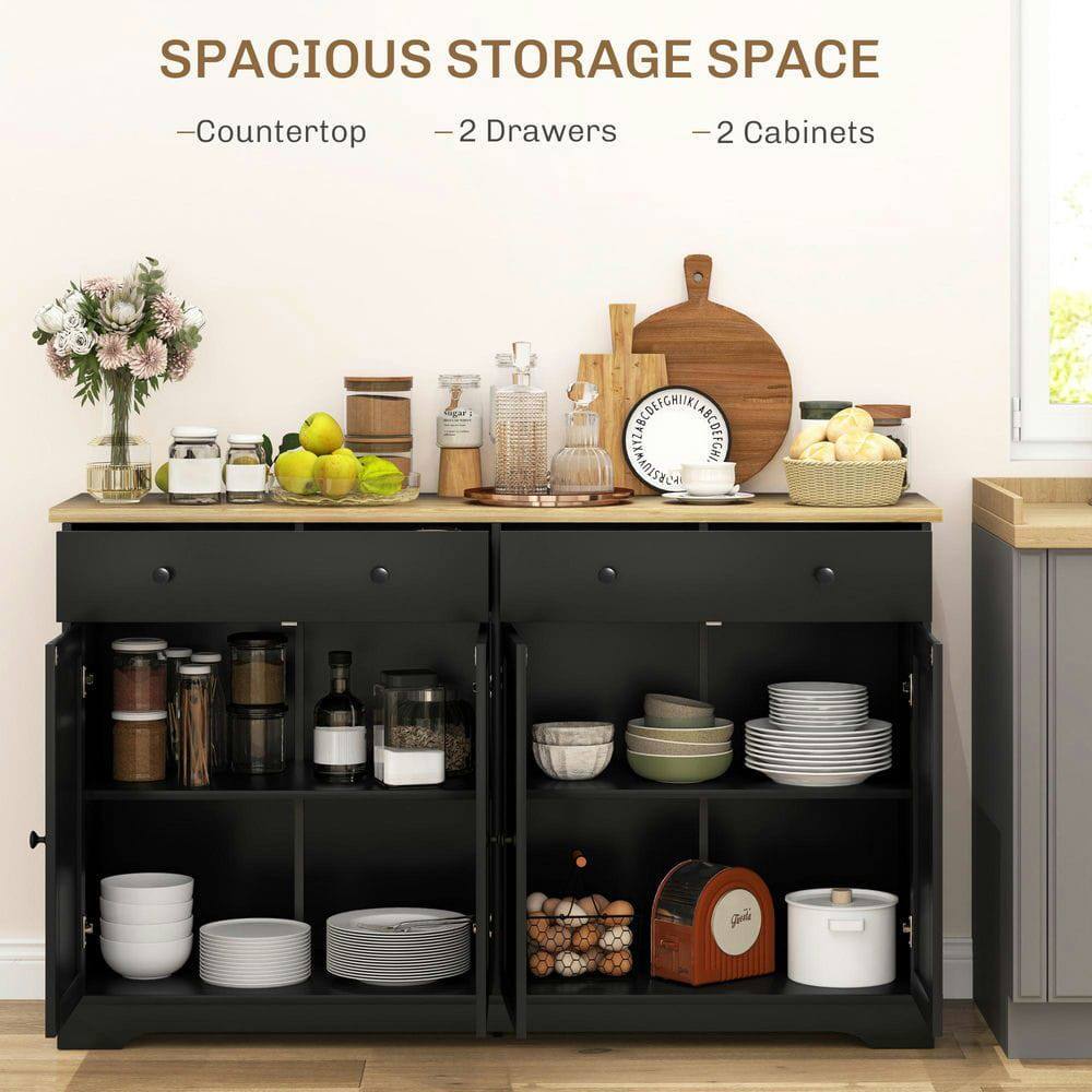SPACIOUS STORAGE SPACE  
- Countertop  
- 2 Drawers  
- 2 Cabinets