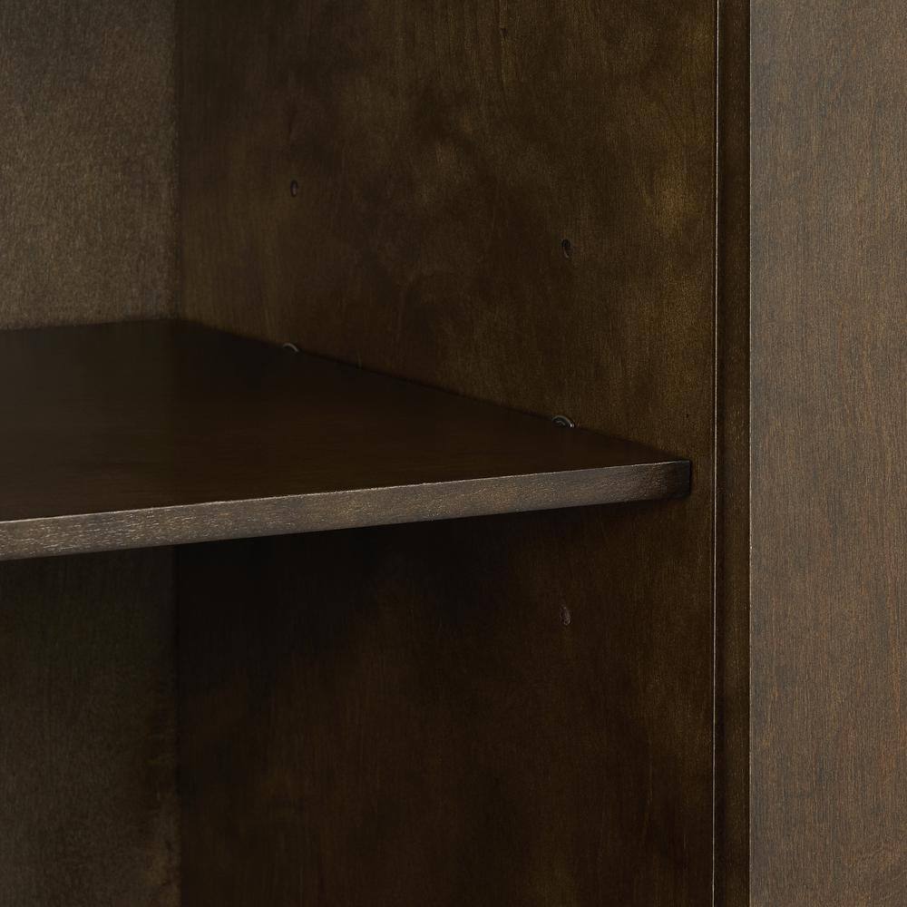 Alt View 8. Crosley Furniture - Byron Record Storage Media Console - Dark Brown.