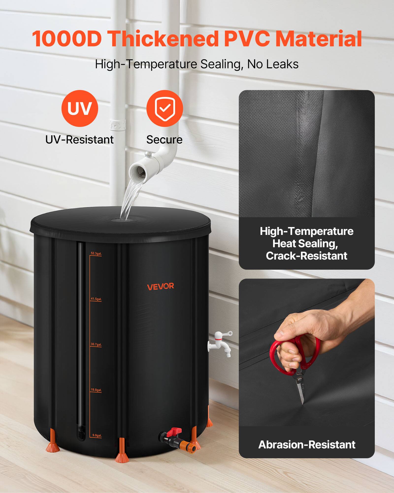 1000D Thickened PVC Material  
High-Temperature Sealing, No Leaks  

UV-Resistant  
Secure  

High-Temperature Heat Sealing, Crack-Resistant  

Abrasion-Resistant