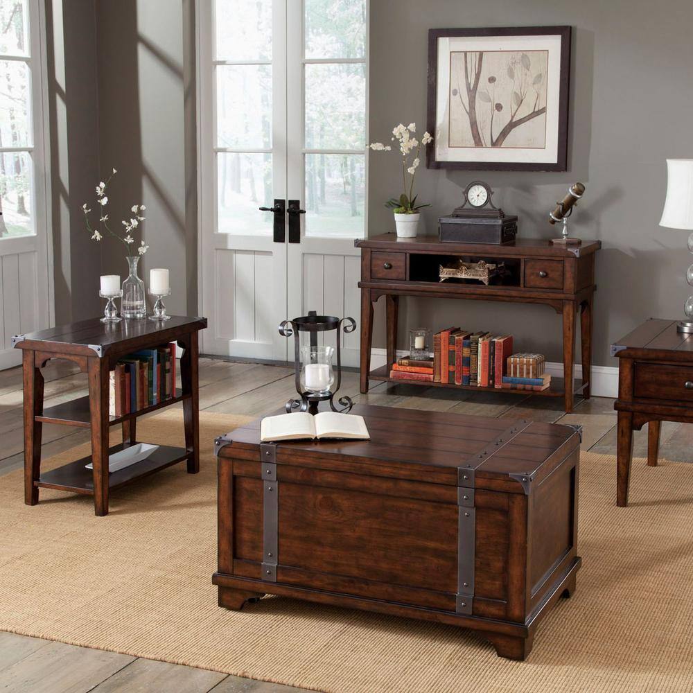 Alt View 1. Liberty Furniture Industries - Aspen Skies End Table in Russet Brown - Brown.
