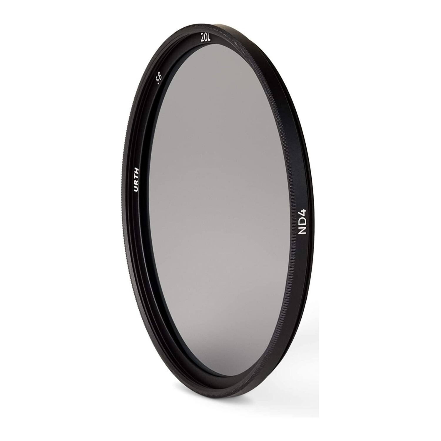 Angle. Urth - Urth 58mm ND4 2 Stop Nano-Coating Circular Lens Filter Plus with Ultra-Slim Rim.
