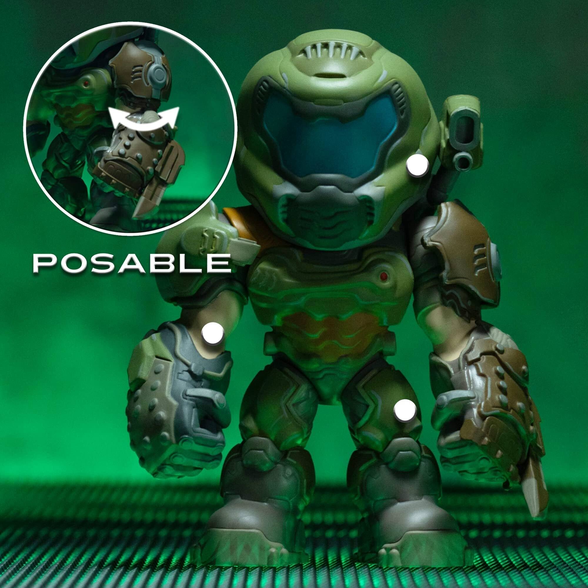 Left. Numskull - Numskull Doom Slayer Posable Collectible Figure - DOOM™ Eternal Official Limited Edition, Ages 12+ - Multicolor.