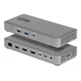 Startech - USB4 Docking Station, Driverless Dual 4K 144Hz for macOS and Windows, Universal USB-C Dock with 100W Laptop Charging and