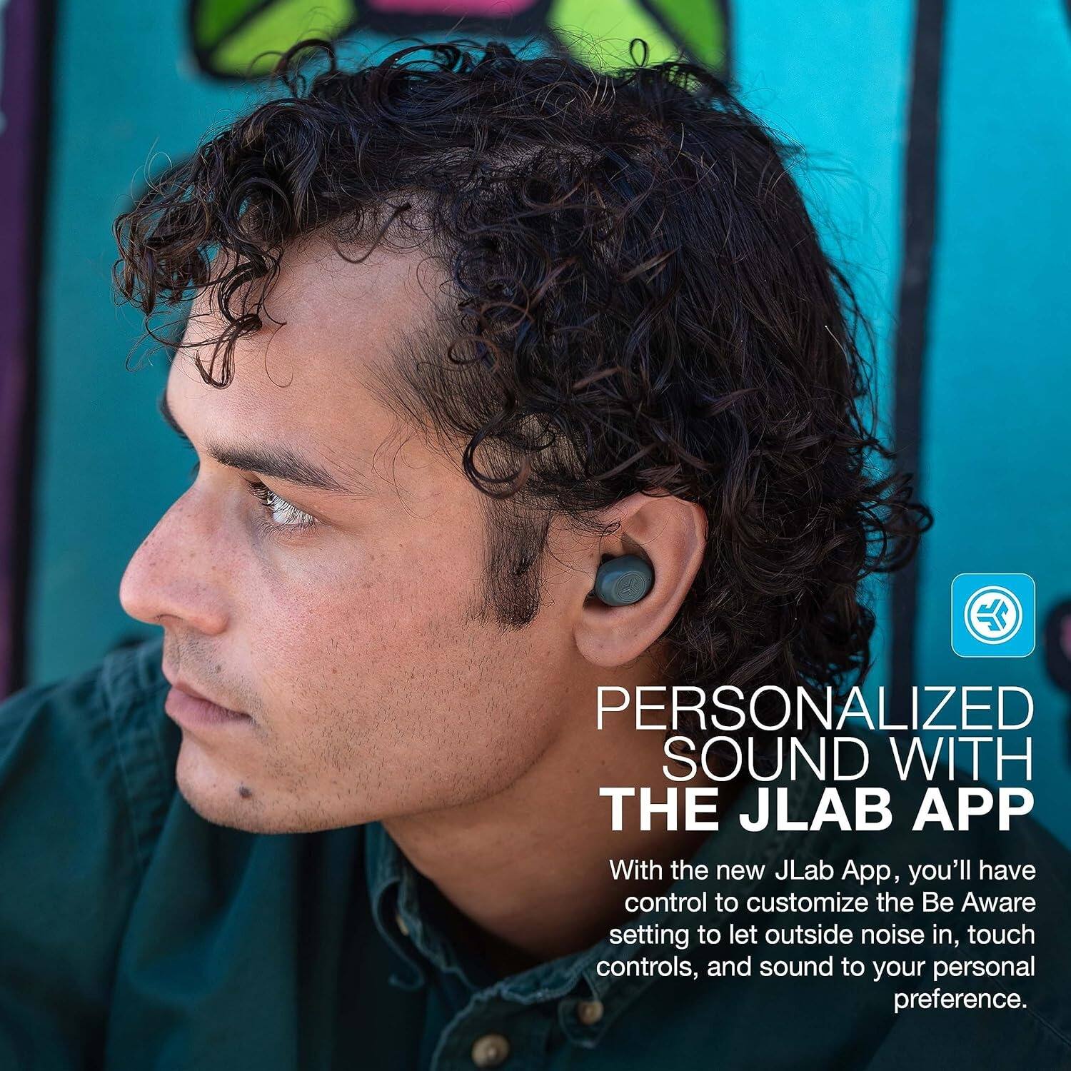 PERSONALIZED SOUND WITH THE JLAB APP

With the new JLab App, you'll have control to customize the Be Aware setting to let outside noise in, touch controls, and sound to your personal preference.