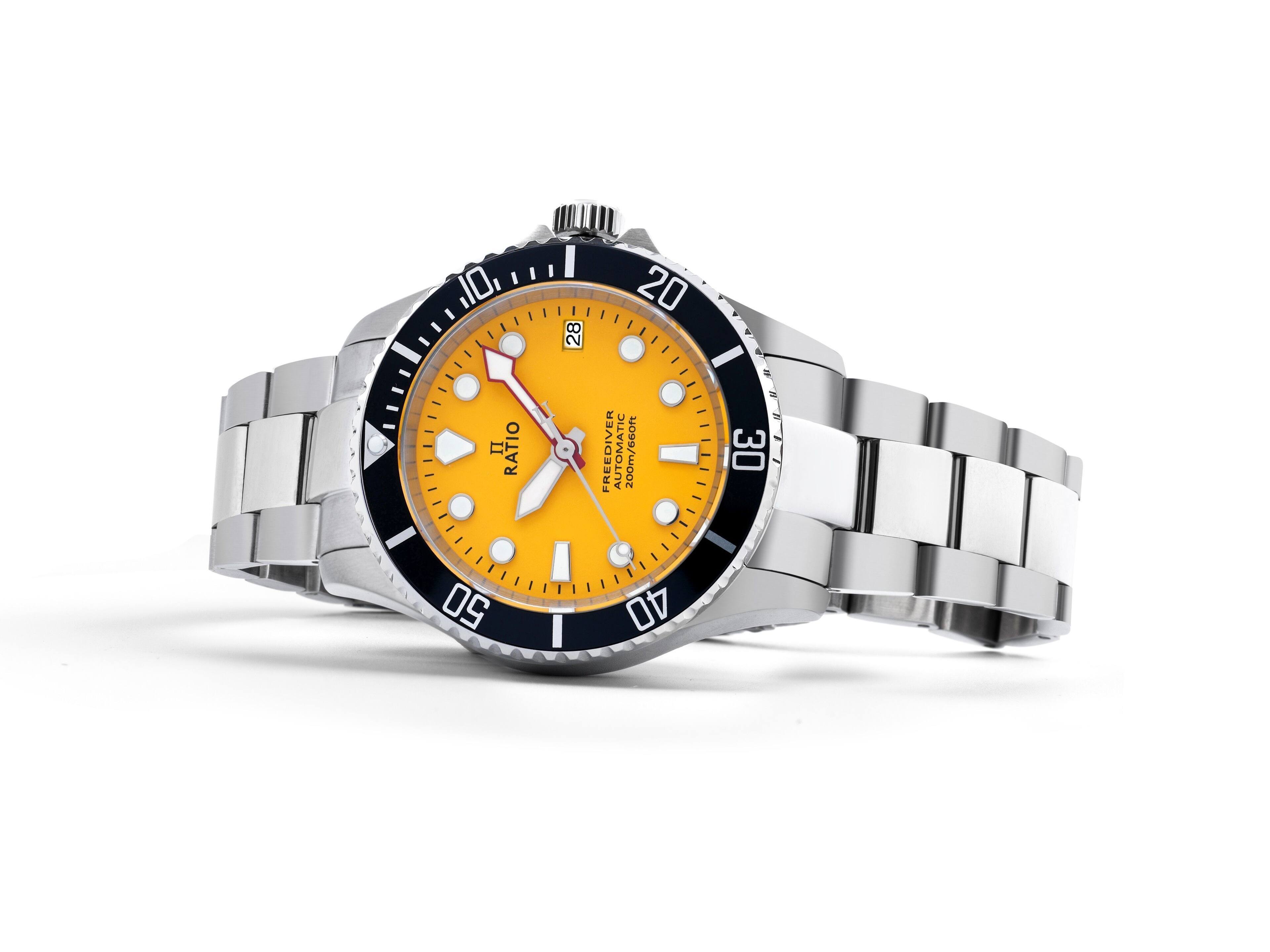 10, RATIO 50 28 20 PREEDIVER AUTOMATIC 200m/660ft - 30 40