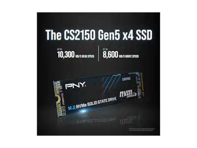 PNY CS2150 M.2 2280 1TB PCI Express 5.0 x4 3D NAND Internal Solid PNY CS2150 M.2 2280 1TB PCI Express 5.0 x4 3D NAND Internal Solid