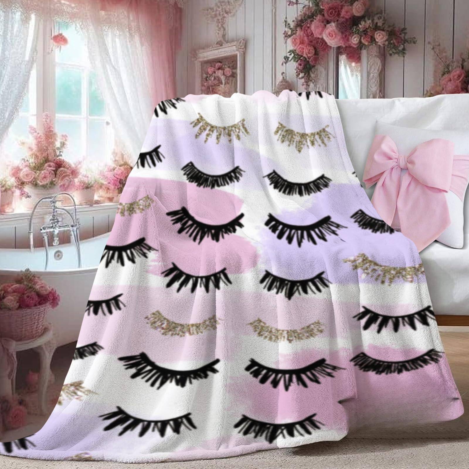 Dapper Styles Lash Blanket For Bed To School Soft Preppy Girly Throw ...